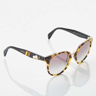 Prada, Round Tortoise Sunglasses with Box