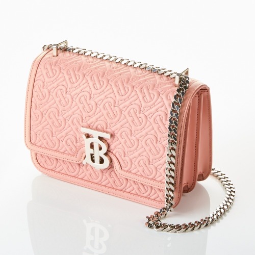 Burberry, Small Quilted Monogram Pink Chain Bag