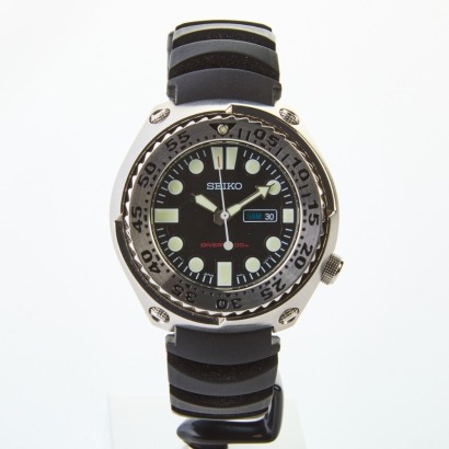 A Stainless Steel, Seiko "Sawtooth" Quartz Divers Wristwatch