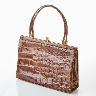 H. Stevens, Vintage, Crocodile Leather Bag