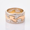 18ct White / Rose Gold, Georg Jensen, Three Piece Diamond Set Puzzle Ring