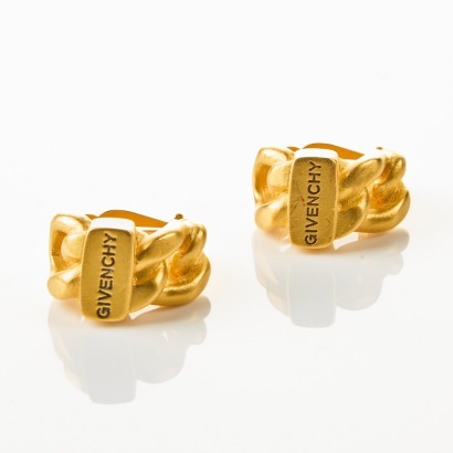 Givenchy, Gold-Tone Clip On Earrings