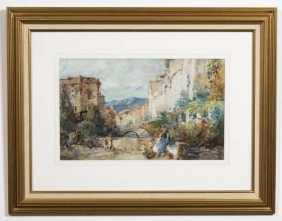 GEORGE HAITE Women on a Bridge