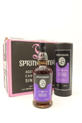 (6) Springbank 18 Year Old 2021 Release Single Malt Scotch Whisky, 46% ABV (Original Box)