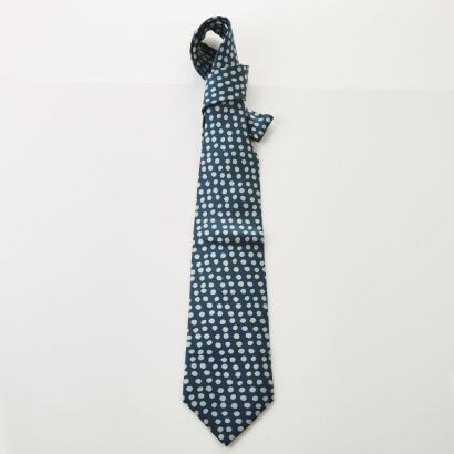 Hermès, Blue Spot 100% Silk Tie