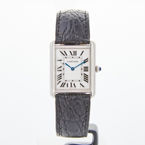 Stainless Steel, Cartier Tank Solo Large Model Quartz Wristwatch