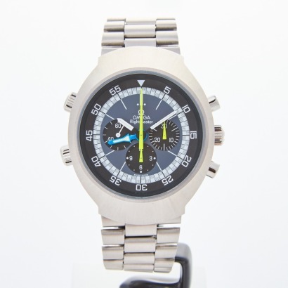 Stainless Steel, OMEGA Flightmaster Chronograph Manual Wind Wristwatch, circa 1973