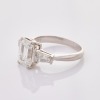 Platinum, 2.04ct Emerald Cut /. .50ct Baguette Diamond Ring - 2