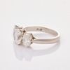 Platinum, 1.99ct Oval Three Stone Diamond Ring - 2