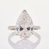 An Important, Platinum, 7.03ct Pear Cut, Solitaire Diamond Ring