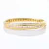 18ct Yellow Gold, Modern, 2.00ct Channel Set Diamond Bangle