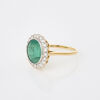 18ct Yellow Gold, 5.35ct Emerald / .65ct Diamond Cluster Ring - 2