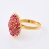 19ct Yellow Gold, Modern, Oval Mixed Cut Burmese Ruby Ring - 2