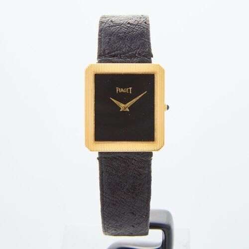 18ct Yellow Gold, Piaget Protocole, Onyx Dial Manual Wind Wristwatch, circa 1980's