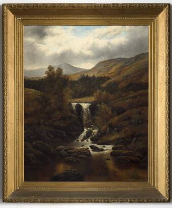 WILLIAM MELLOR Landscape with Waterfall