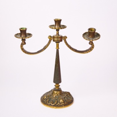 An Ornate Cast Candelabra