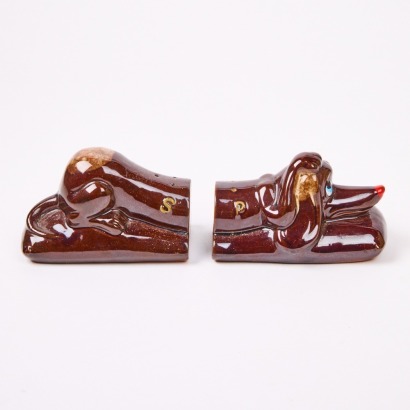 A Retro Sausage Dog Salt and Pepper Shaker