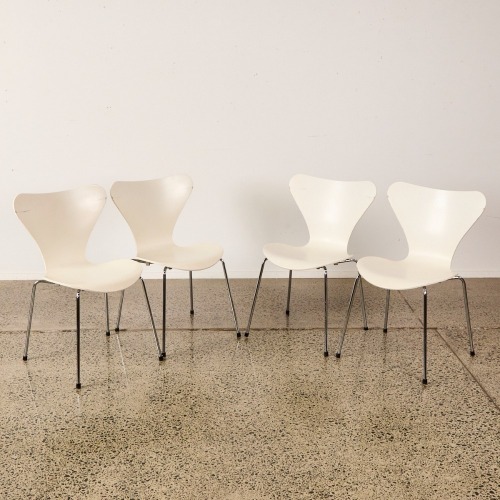 A set of four Fritz Hansen Series 7 Chairs