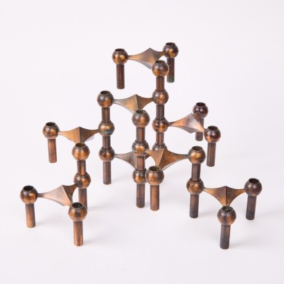 A Rare And Werner Bronze Stoff S22 Candelabra By Nagel