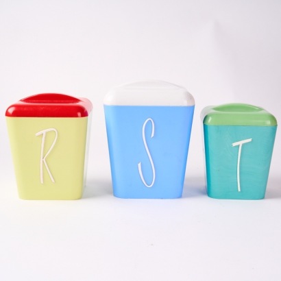 A Set Of Three Gay Ware Containers