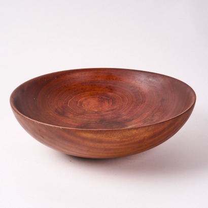 A Vintage Large Wooden Salad Bowl