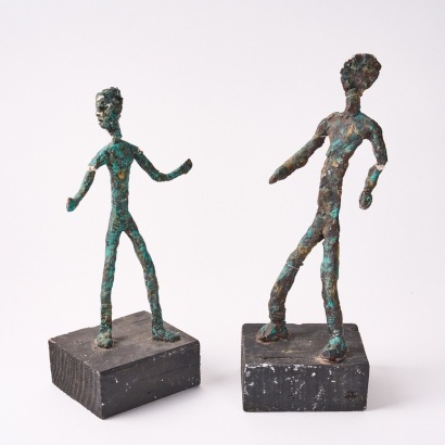 A Pair Of Wire And Plaster Art Class Models