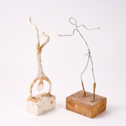 A Pair Of Faux Bronze Plaster Art Class Models