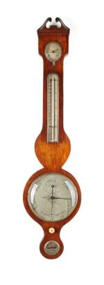 A Georgian Mahogany Banjo Wall Barometer