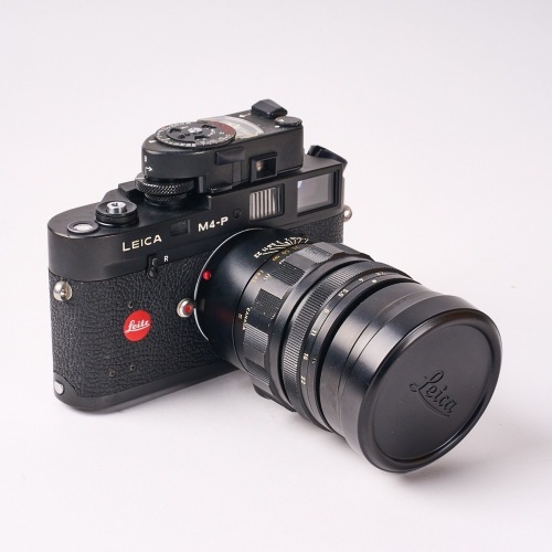 A Leica M4-P Plus Leica Summicron 90mm In Black And Meter MR In Black