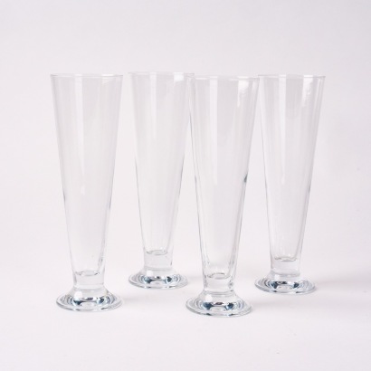 A Set Of Four Crystal Beer Glasses