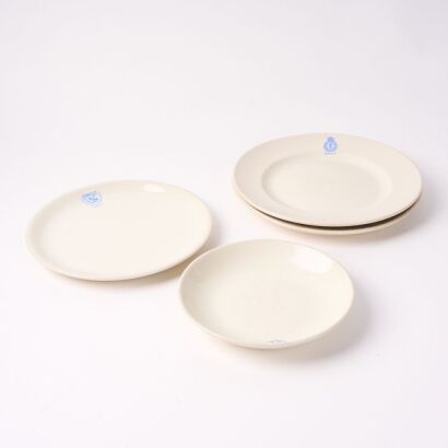 A Set Of Four Crown Lynn Monogram Dishes