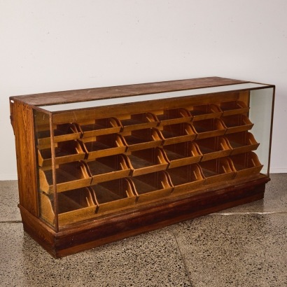 An Oak Haberdashery Shop Counter