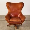 A Leather Wingback Chair - 2