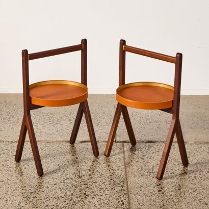 A Pair Of Ren Side Tables by Neri & Hu For Poltrona Frau