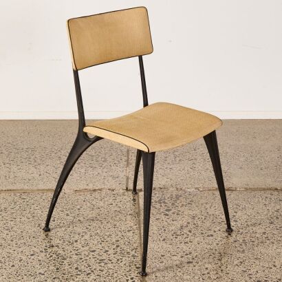 A Single Aluminium Frame Dining Chair C1950s