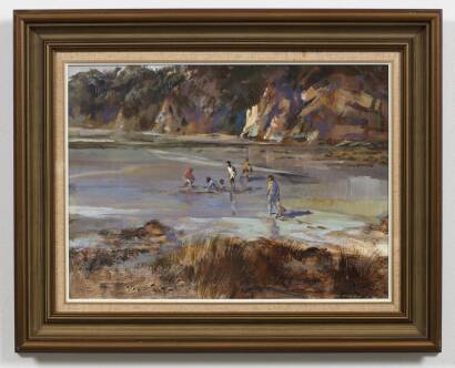 LANCE O'GORMAN Cockle Pickers, Manuku Coastline
