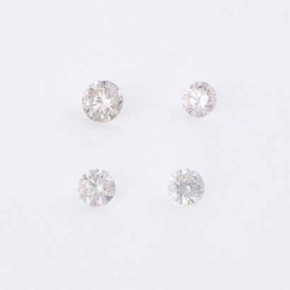 Collection of 4 x Loose Small Diamonds, .56ct Total Weight