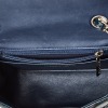 Chanel, Mini Patent Leather Blue Square Flap Bag - 3