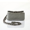 Chanel, Metallic Grey Lambskin Mini Flap Bag - 2