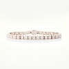 18ct White Gold, 4.60ct Princess Cut Diamond Tennis Bracelet