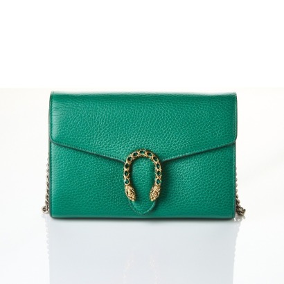 Gucci Dionysus Green Leather Bag