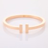 Tiffany & Co, 18ct Yellow Gold "T" Square Hinged Bangle