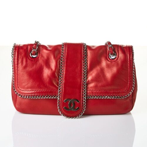 Chanel, Medium Burgundy Lambskin Madison Chain Flap Bag