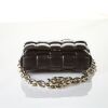 Bottega Veneta, Black Maxi Intrecciato Lambskin Chain Cassette Bag - 2