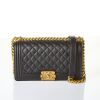 Chanel, Black Quilted Leather Medium Boy Bag