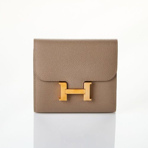 Hermès, Gris Asphalte Epsom Compact Constance Wallet