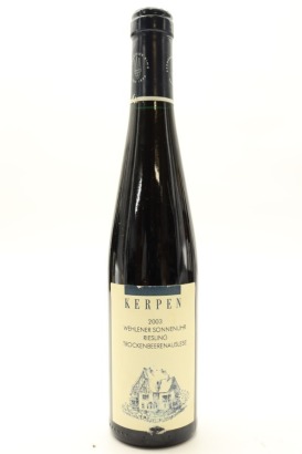 (1) 2003 Weingut Kerpen Wehlener Sonnenuhr Riesling Trockenbeerenauslese, Mosel, 375ml