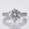 Modern, Platinum 2.01ct Diamond Solitaire Ring, HRD certified