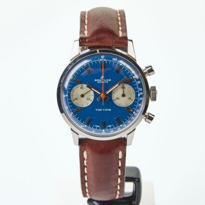 Stainless Steel, 36mm Breitling Top-Time Chronograph Manual Wind Wristwatch, circa 1960's