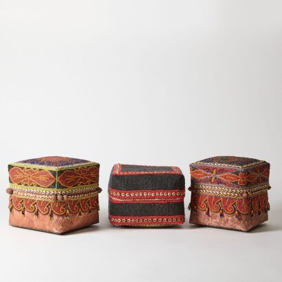 A Collection of Three Beaded Boxes, Indonesia